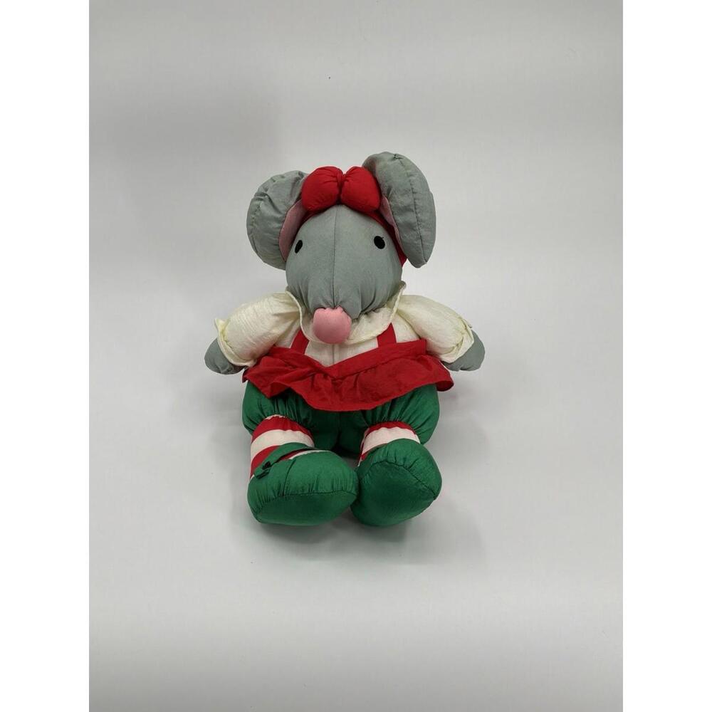 Department 56 Christmas Mouse Plush Holiday  Vintage